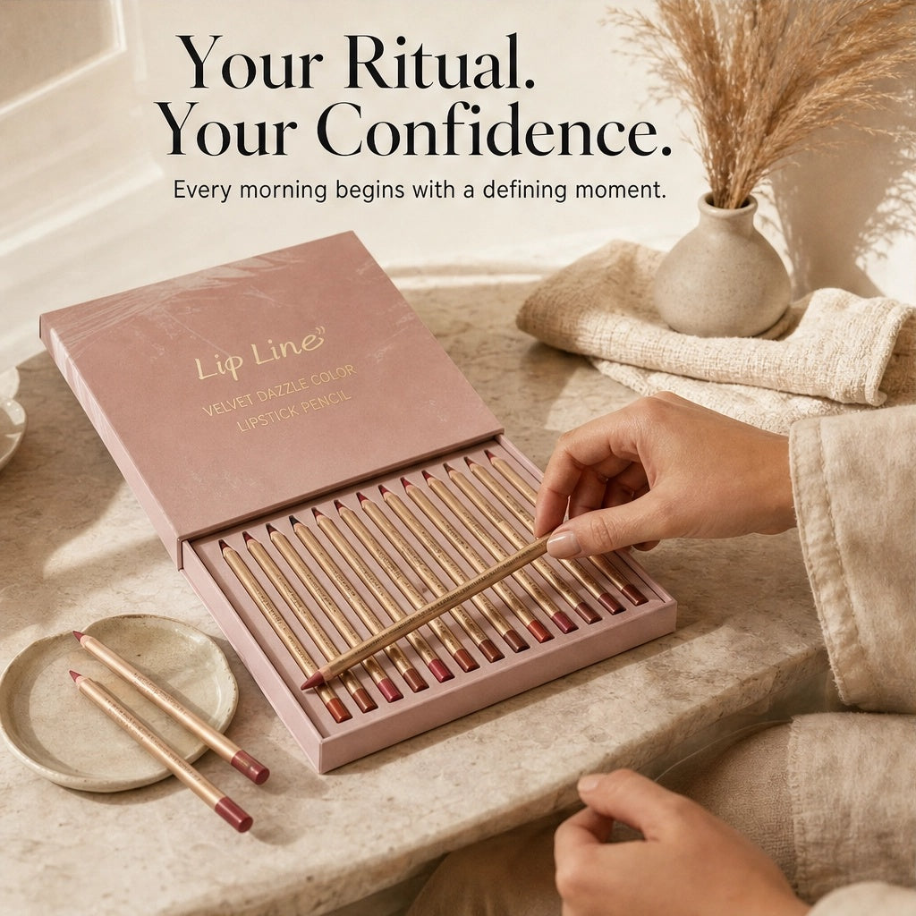 Pouté™ – Velvet Matte Lip Liner Set | 12 Smudge-Proof Shades + 50% OFF