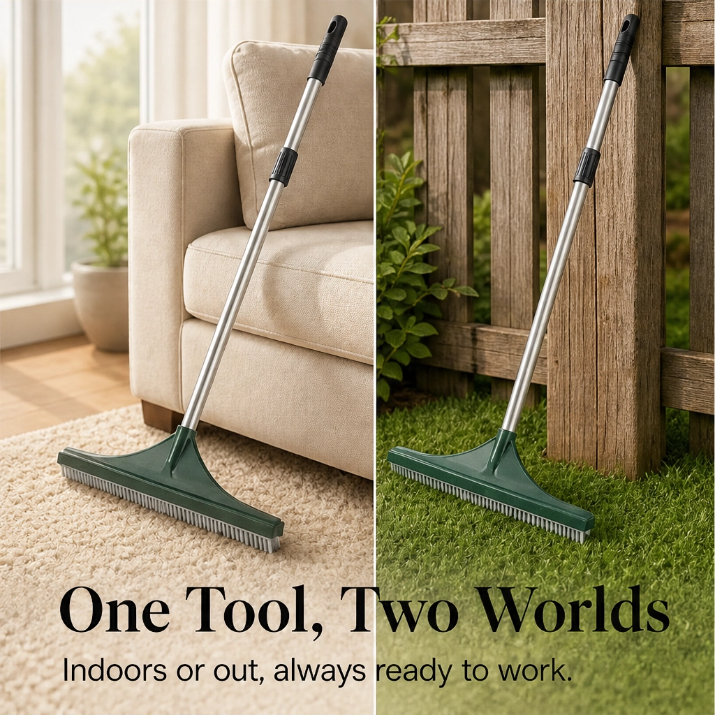 TurfCraft™ – Telescopic Wide-Head Grooming Rake for Turf, Carpet &amp; Lawn + 50% OFF