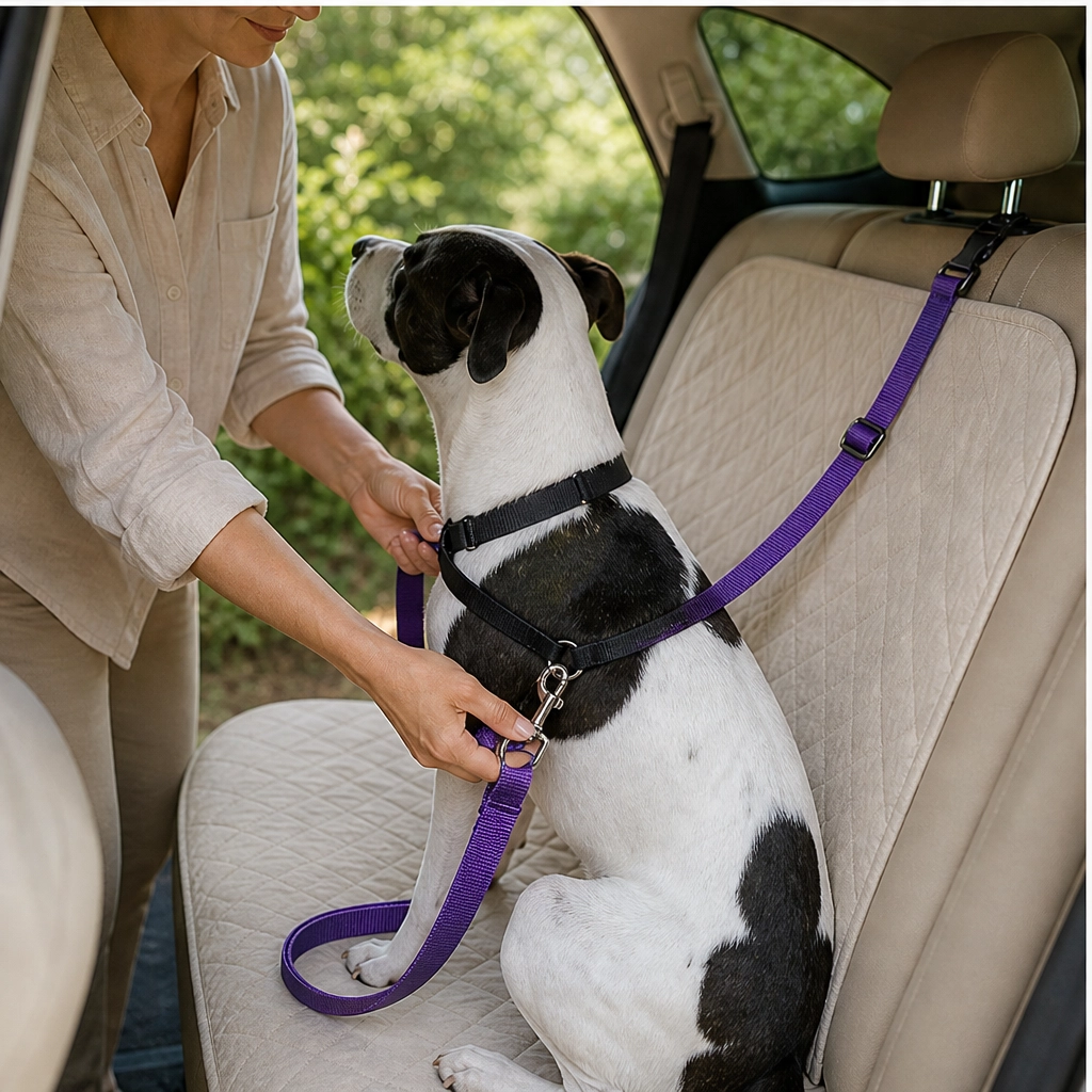 Anchorpaw™ – 2-in-1 Adjustable Dog Car Seat Belt &amp; Walking Leash + 50% OFF