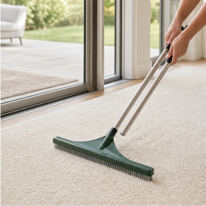 TurfCraft™ – Telescopic Wide-Head Grooming Rake for Turf, Carpet &amp; Lawn + 50% OFF