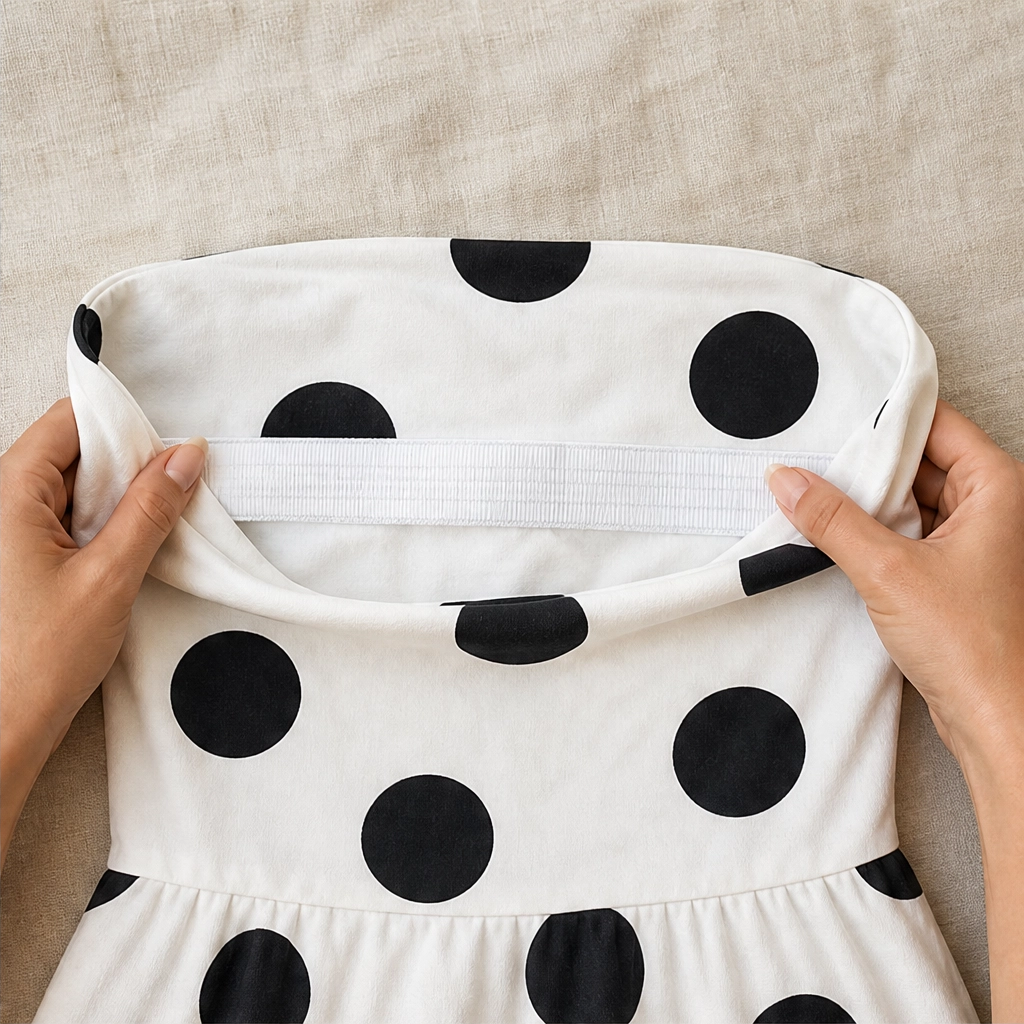 Solenna™ – Strapless Polka Dot Tiered Midi Dress + 50% OFF