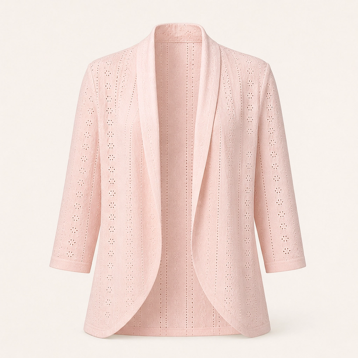 Aerelle™ – Breathable Eyelet Lightweight Summer Cardigan + 50% OFF