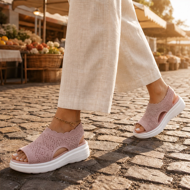 Willowstep™ – Breathable Knit Cushioned Platform Sandals + 50% OFF
