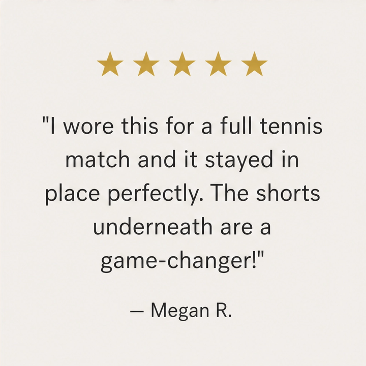 Brookline™ – Striped V-Neck Tennis Dress with Built-In Shorts + 50% OFF