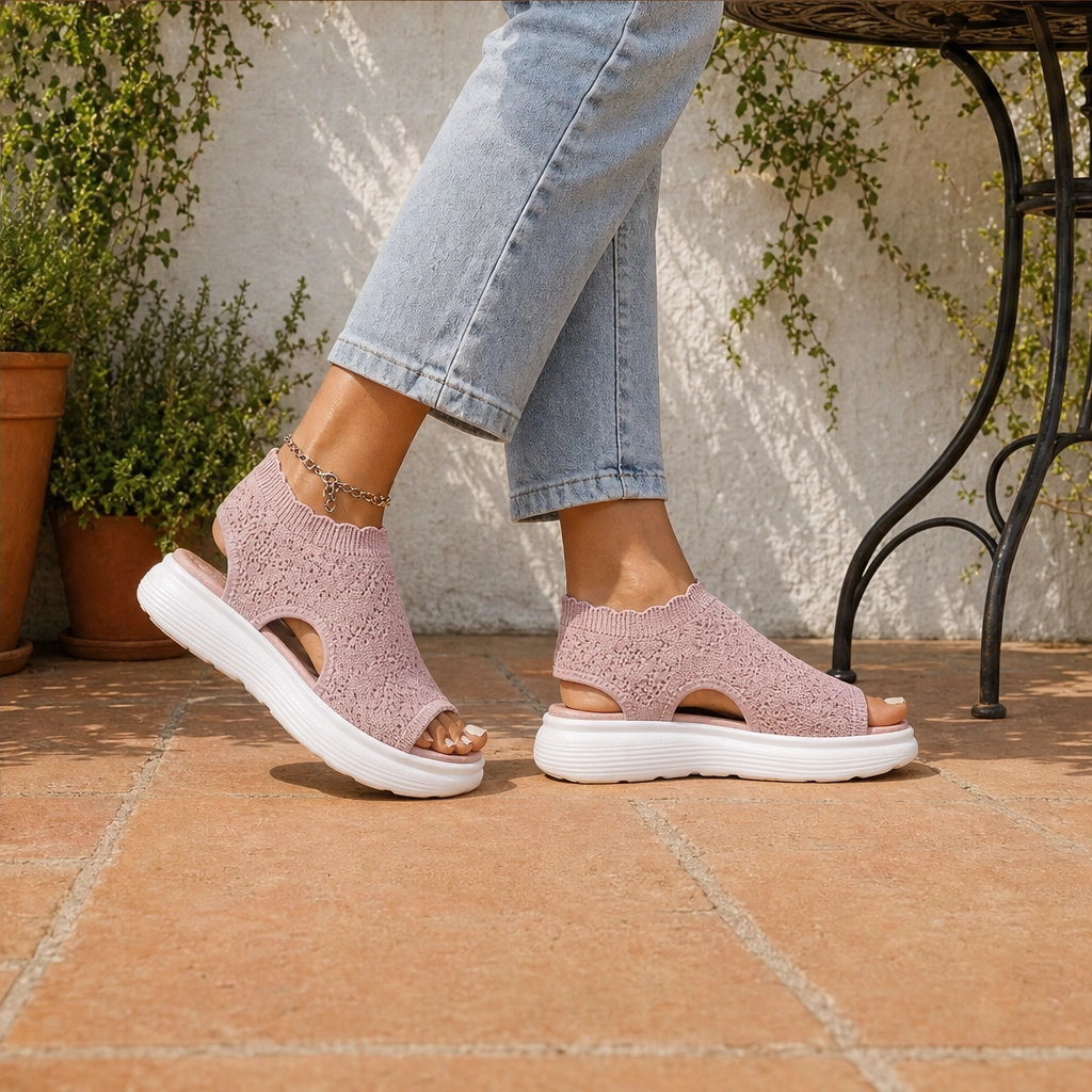 Willowstep™ – Breathable Knit Cushioned Platform Sandals + 50% OFF