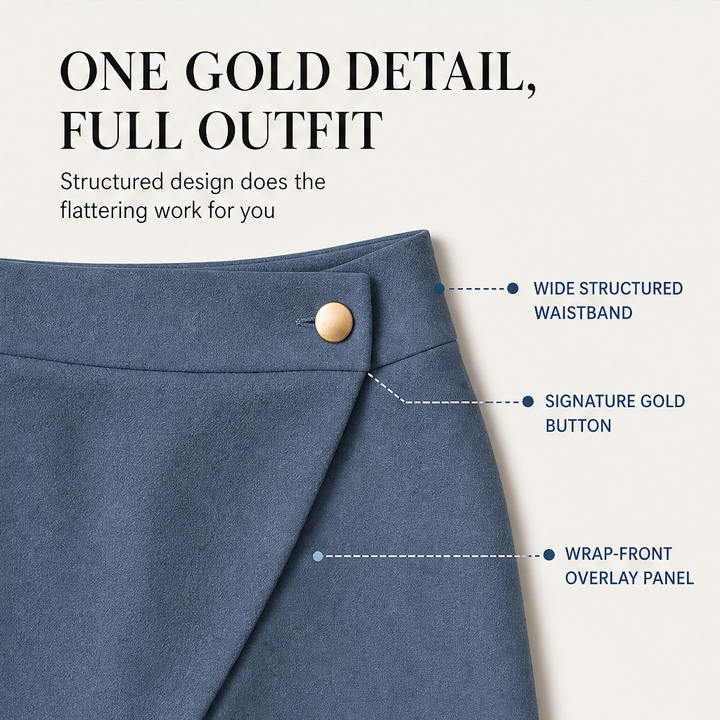 Drapelle – High-Waisted Wrap-Front Wide-Leg Cropped Trousers + 50% OFF