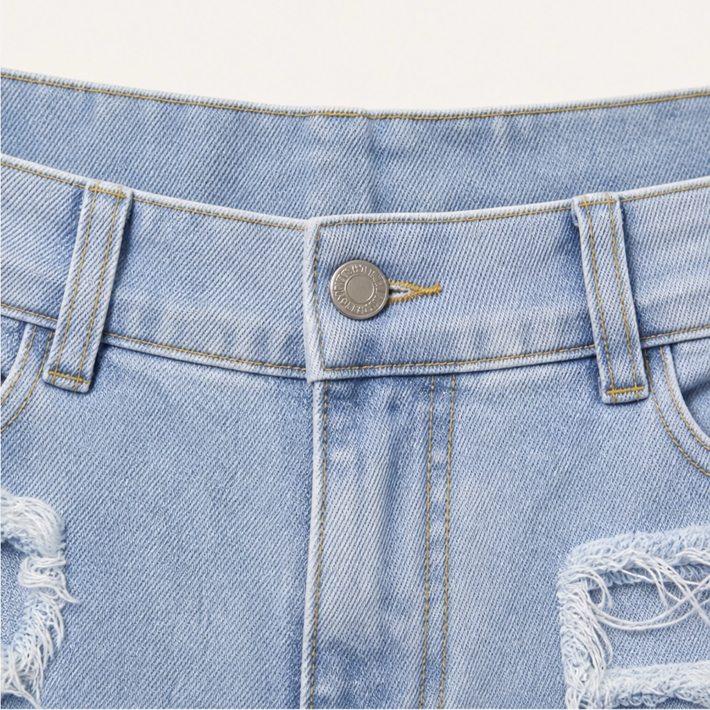 FRAYD™ – Distressed Frayed-Patch Denim Shorts for Men + 50% OFF