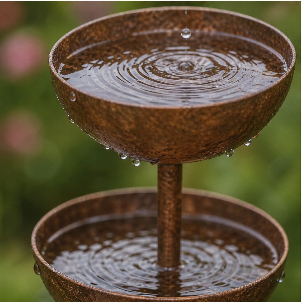 Coppervale™ – 3-Tier Cascading Rain Catcher &amp; Birdbath Garden Stake + 50% OFF