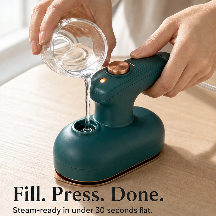 Crispa – Mini Portable Steam Iron with Titanium Plate &amp; Dual Dry/Steam Modes + 50% OFF