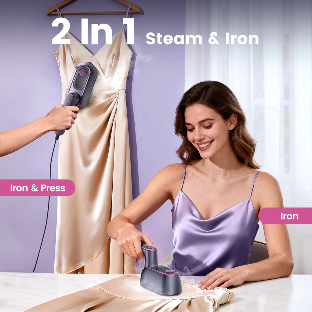 Crisply™ – 2-in-1 Portable Steam Iron with Ceramic Plate + 50% OFF