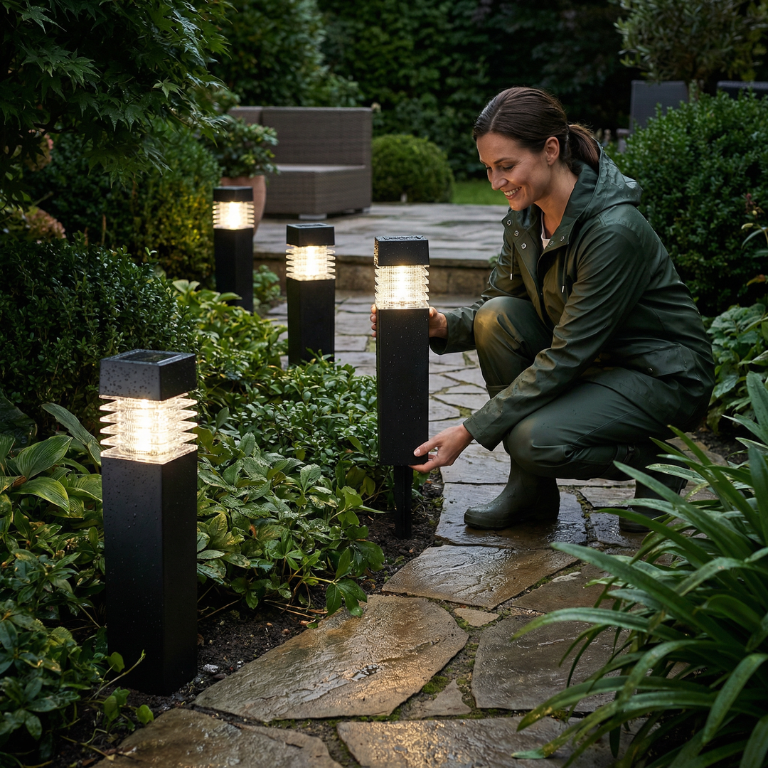 The AuraGlow Solar Ground Lights — Effortless Garden Ambiance + 50% OFF