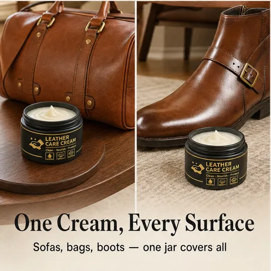 Hidewell – Clean, Nourish &amp; Protect All-in-One Leather Care Cream with Sponge + 50% OFF
