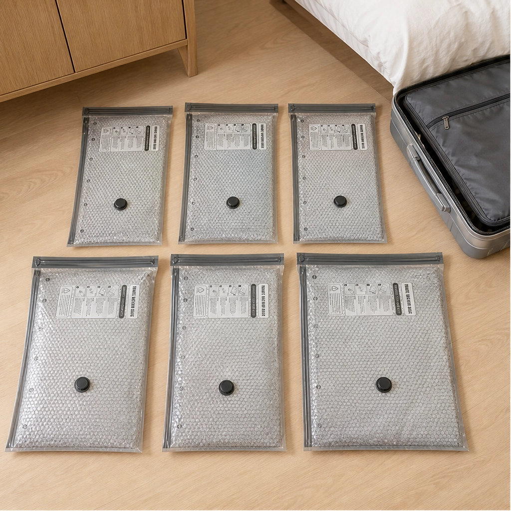 PackVault™ – Cordless Pump Travel Vacuum Compression Bag Set + 50% OFF