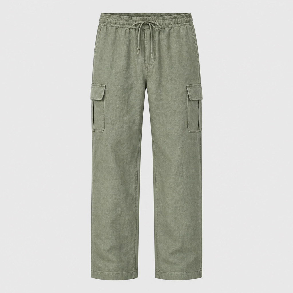 Driftwell™ – Breathable Cotton-Linen Wide-Leg Cargo Pants + 50% OFF
