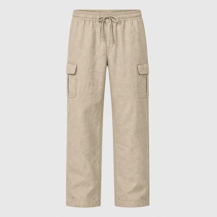 Driftwell™ – Breathable Cotton-Linen Wide-Leg Cargo Pants + 50% OFF