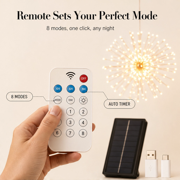 Sparkfern™ – Solar-Powered Firework String Lights for Yard &amp; Patio + 50% OFF