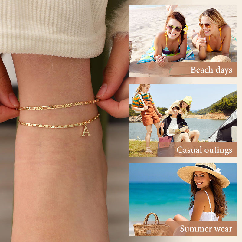 The AuraGlow Layered Anklet — Elegant Rhinestone Brilliance + 50% OFF