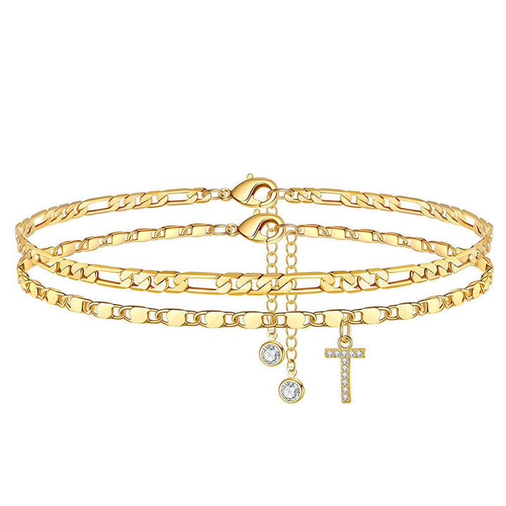 The AuraGlow Layered Anklet — Elegant Rhinestone Brilliance + 50% OFF