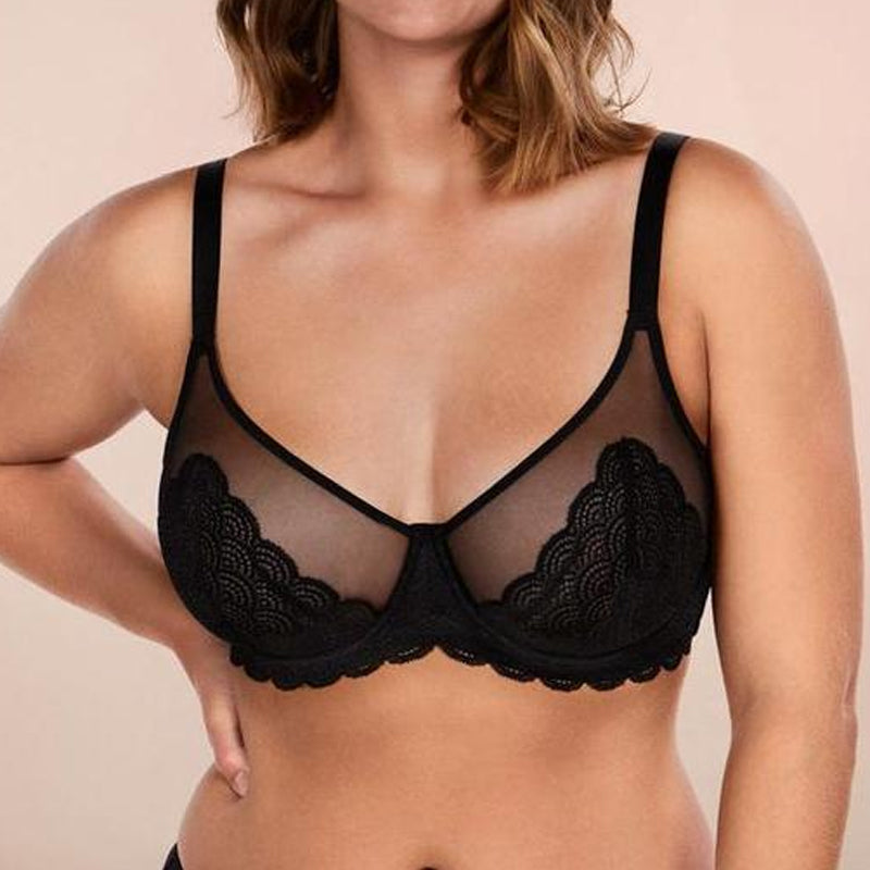 Ondine™ – Mermaid Scale Lace Push-Up Full Coverage Bra with Steel Ring + 50% OFF