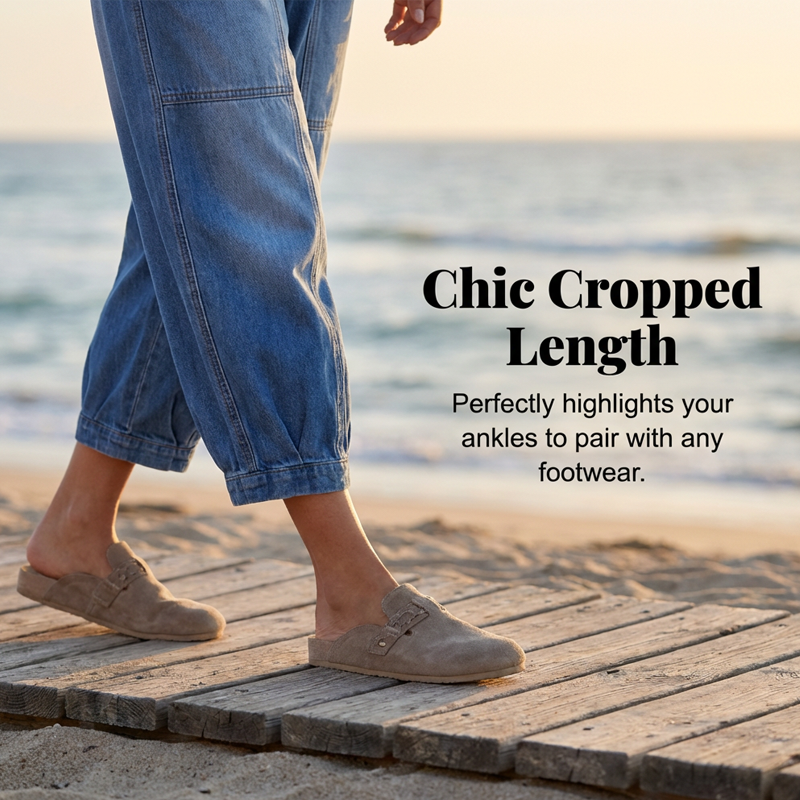 Willowfold™ – High-Waist Elastic Cropped Wide-Leg Jeans + 50% OFF