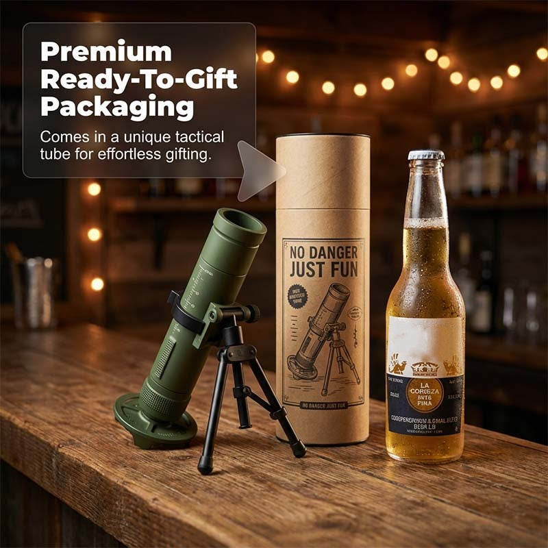 Salvo™ – Mortar-Launch Beer Bottle Opener &amp; Man-Cave Display Piece + 50%OFF