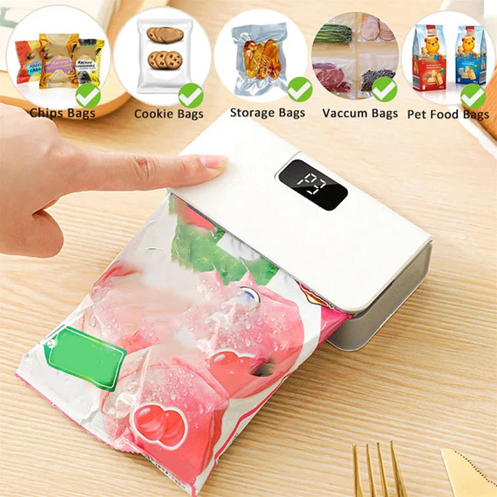 Krispen™ – 2-in-1 Rechargeable Mini Bag Sealer &amp; Cutter with 6 Heat Settings + 50% OFF