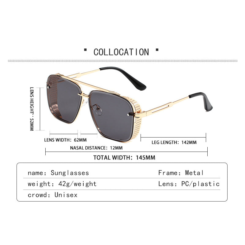 Rivett™ – Double Bridge UV400 Metal Frame Sunglasses + 50% OFF