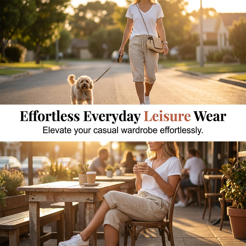 Linwood™ – Breathable Cotton-Linen Capris with Drawstring Waist &amp; Deep Pockets + 50% OFF