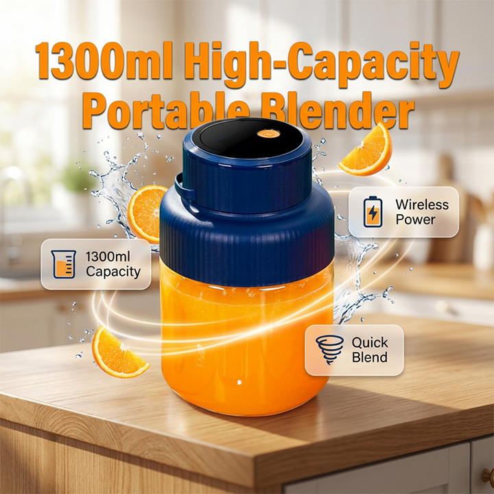 Vivara™ – 1300ml Cordless Portable Blender with Ice-Crushing Motor &amp; One-Button Operation + 50% OFF
