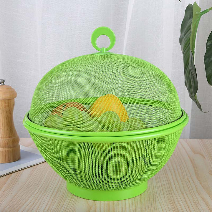 Larder™ – Breathable Mesh Fruit Basket with Lid &amp; Built-In Colander + 50% OFF