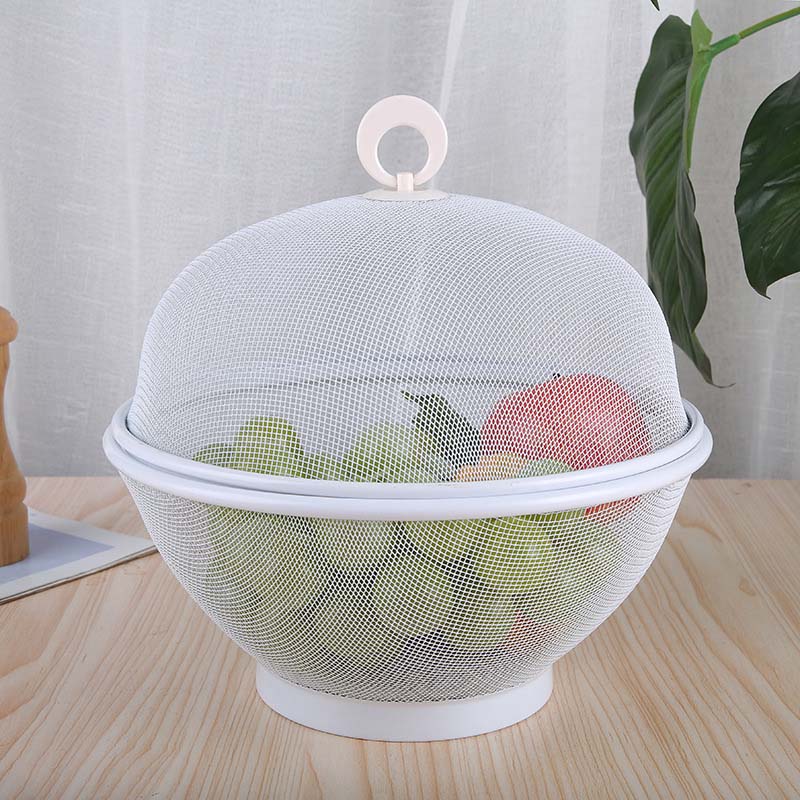 Larder™ – Breathable Mesh Fruit Basket with Lid &amp; Built-In Colander + 50% OFF