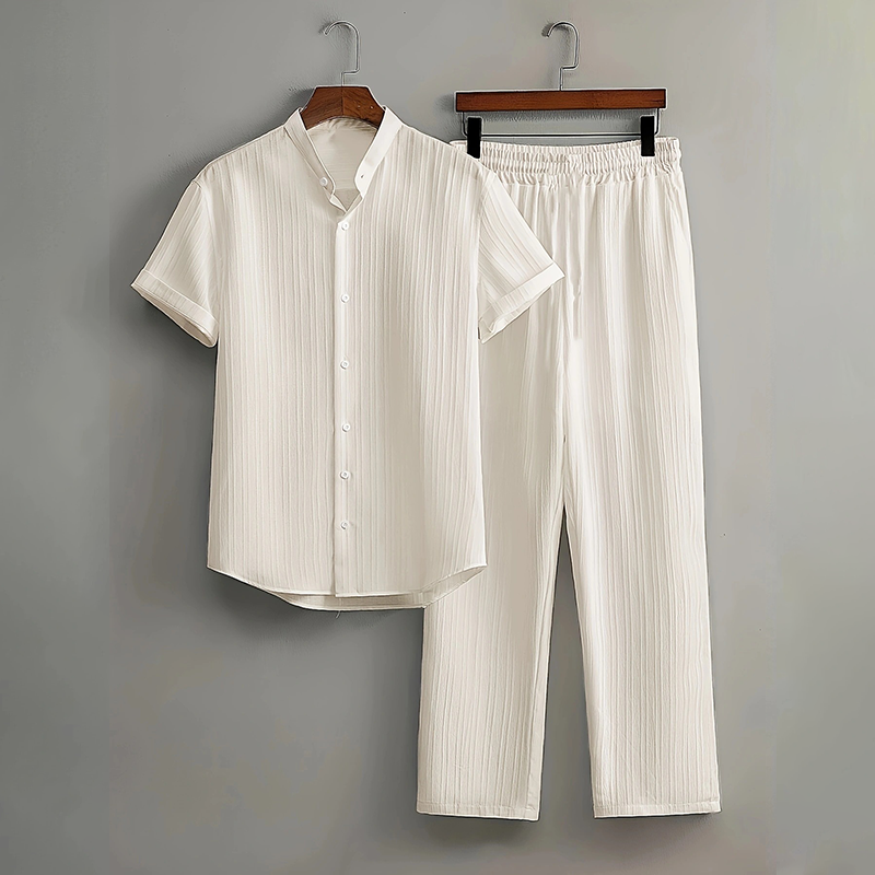 Driften™ – Textured Breathable Short-Sleeve Shirt &amp; Pants Set + 50% OFF