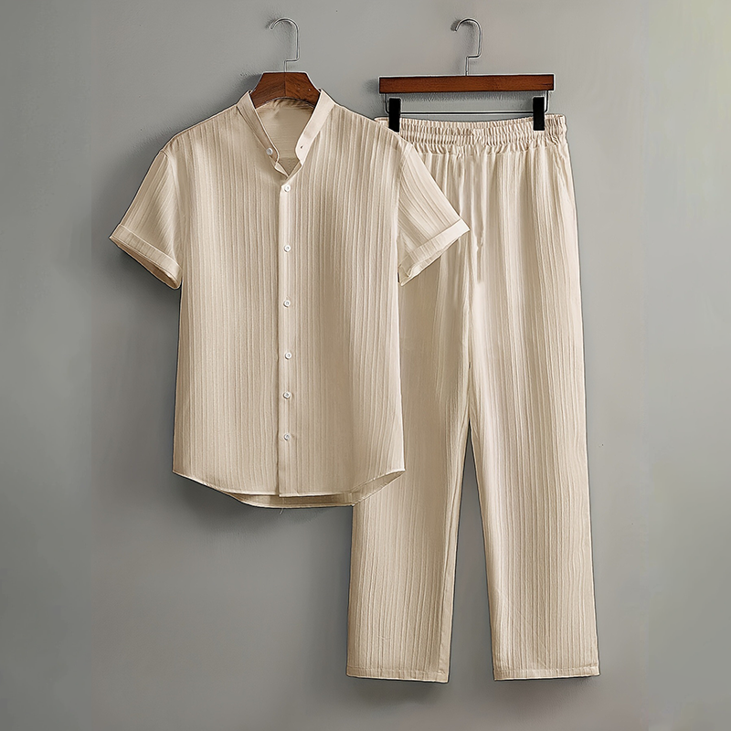 Driften™ – Textured Breathable Short-Sleeve Shirt &amp; Pants Set + 50% OFF