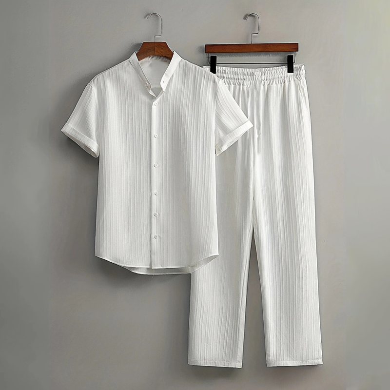 Driften™ – Textured Breathable Short-Sleeve Shirt &amp; Pants Set + 50% OFF