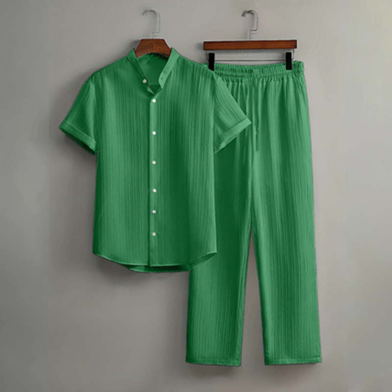 Driften™ – Textured Breathable Short-Sleeve Shirt &amp; Pants Set + 50% OFF