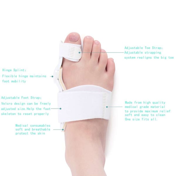 Solea™ – Adjustable Hinged Bunion Corrector with Soft Metatarsal Pad + 50% OFF