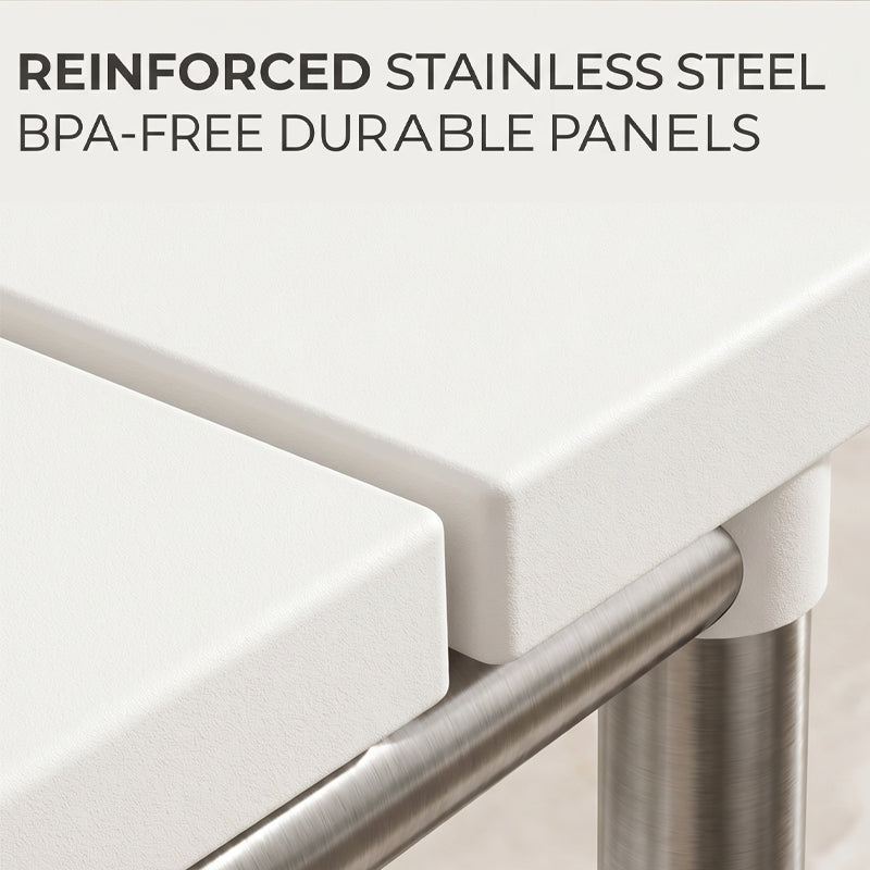 Alcove – Expandable Under-Sink Shelf with Removable Panels &amp; No-Wobble Frame + 50% OFF